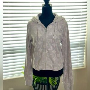 Juicy Couture Larger Emblem Art Grey Hoodie-NWT. Brand new from Macys. Sold out